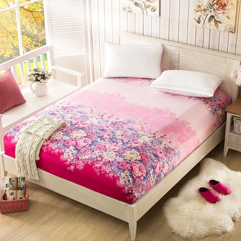 Ȩ  ħ ÷ Ʈ Ŀ ħ ȣ Ŀ  Ʈ  ü ũ ZD013/Home Textile Bedclothes Colored Mattress Cover Bed Protector Cover Fitted Sheet Queen Full Size Z